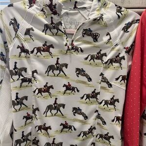 Ariat White Equestrian Quarter-Zip Top